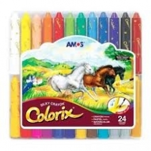 Kreidelės šilkinės 24sp. Amos CRX5PC24
