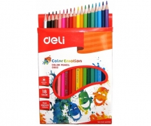 Spalvoti pieštukai 18 spalvų, Deli Color Emotion