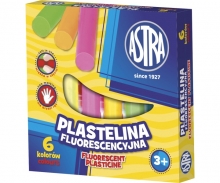 fluorescencinis plastilinas 6 spalvų ASTRA
