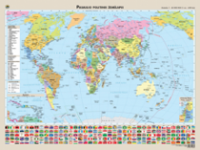 Pasaulio politinis žemėlapis. 60x44 cm