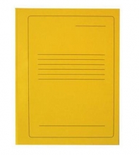 Segtuvas kartoninis A4, 300gsm, geltonas su įsegėle
