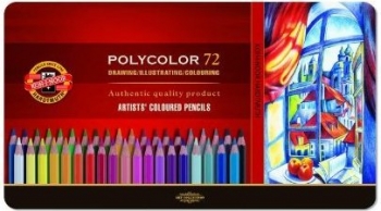 Pieštukai spalvoti menininkams 72sp., metalinėje dėžutėje, Koh-I-Noor