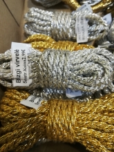 Stora virvė auksinės,sidabrinės spalvos 5 metrai