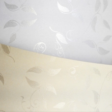 Tekstūrinis popierius LIANA, 50 lapų motyvai, baltos spalvos, A4, 100 gm²