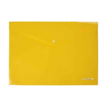 Aplankas-vokas su spaustuku A4 geltonos spalvos Office point