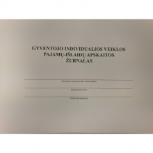 Gyventojo individualios veiklos pajamų - išlaidų apskaitos žurnalas A4, 24 lapai