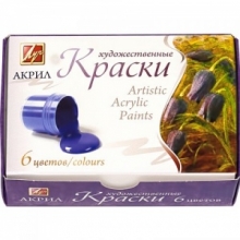 Akriliniai dažai „Artistic acrylic paints“ LUČ, 6 sp. 15 ml