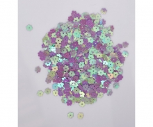 Konfeti-karoliukai dekoravimui 6 formų violetinės spalvos ASTRA
