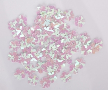 Konfeti-karoliukai dekoravimui 6 formų baltos-rožinės spalvos ASTRA