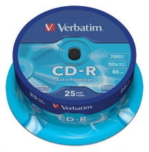 VerbatimCD-R 80 700MB 52X 25vnt. EXTRA PROTECTION