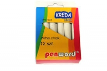 Kreida mokyklinė Penword balta 12vnt.