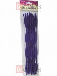 Šenilo vielos strypeliai 15vnt.30cm.iškarpyti violetinės spalvos
