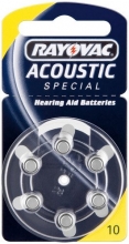 Baterija klausos aparatui 10 RAYOVAC ACOUSTIC 1VNT
