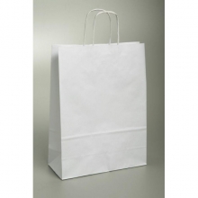 Dovanų maišelis baltas 28x25x20 cm.