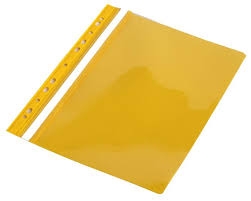 Aplankalas su įsegėle ir europerforacija PANTA PLAST, A4, matinis viršelis, geltona, 10 vnt.