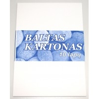 Kartonas baltas A4, 10 lapų, 250gsm. Lietuva