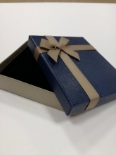 Dovanų dėžutė rudai mėlyna 12x10x3cm