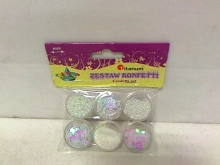 Dekoracija rankdarbiams, 6 rušių perlų- konfeti MIX, TITANUM