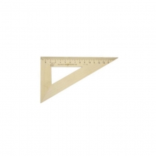 Liniuotė Trikampis medinis 12cm