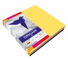 Origami popieriaus rinkinys 14x14 cm, 100 lapų, 10 spalvų, Interdruk