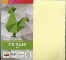 Origami popieriaus rinkinys 20x20 cm, 100 lapų, MIX INTERDRUNK