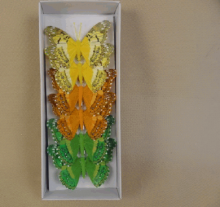 Dekoratyvinis drugelis 12cm įv.spalvų