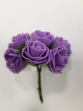 Dekoratyvinės rožytės 6vnt. violetinės spalvos