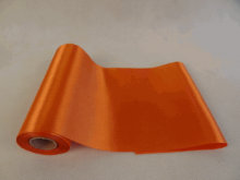 Satino juosta 16cmx9.1m (10Y) oranžinės spalvos