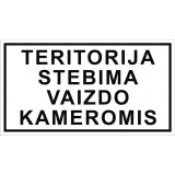 Lipdukas ,,Teritorija stebima vaizdo kamera '' 100x180mm