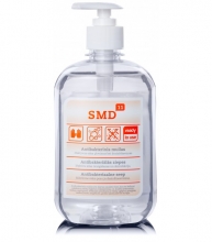 Skystas dezinfekuojantis muilas SMD-11 0,5l.su dozatoriumi