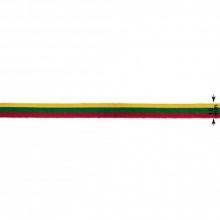 Trispalvė juostelė su LT vėliavos spalvomis 1cm pločio 2metrai