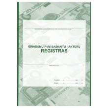 Išrašomų PVM sąskaitų faktūrų registras A4 48 lapai