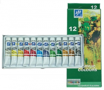 Akriliniai dažai FIRSTER 12 spalvų po 12ml