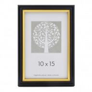 Rėmelis 21x29,7cm ECO 1303916 plastikinis, juodas su auksu