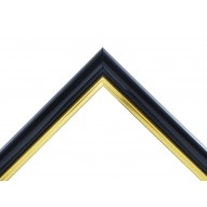 Rėmelis 21x29,7cm ECO 1303916 plastikinis, juodas su auksu