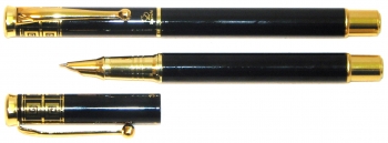 Plunksnakotis LUO SHI PEN 395 dengta plunksna, juodas/auksinis su ornamentu