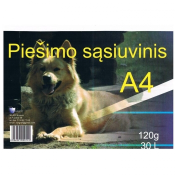 Piešimo sąsiuvinis A4 40l 120g