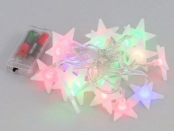 Girlianda LED žvaigždė su baterijom x 2AA
