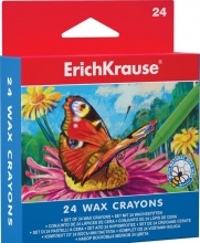 Vaškinės kreidelės 24 spalvos, su natūraliu bičių vašku. Erich Krause