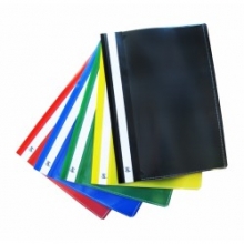 Segtuvėlis plastikinis su skaidriu viršeliu A4, juodos spalvos, Economix