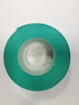 Atlasinė juostelė 25mm x 32m (35Y) turkio žalia