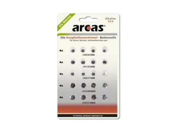 Baterija Arcas 4xAG1, 4xAG3, 4xAG4, 4xAG10, 4xAG13, Alkaline, 1 vnt