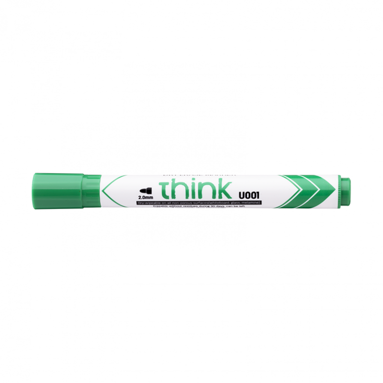 Nutrinamų žymeklių Think rinkinys 4 spalvos apvaliu galu Deli
