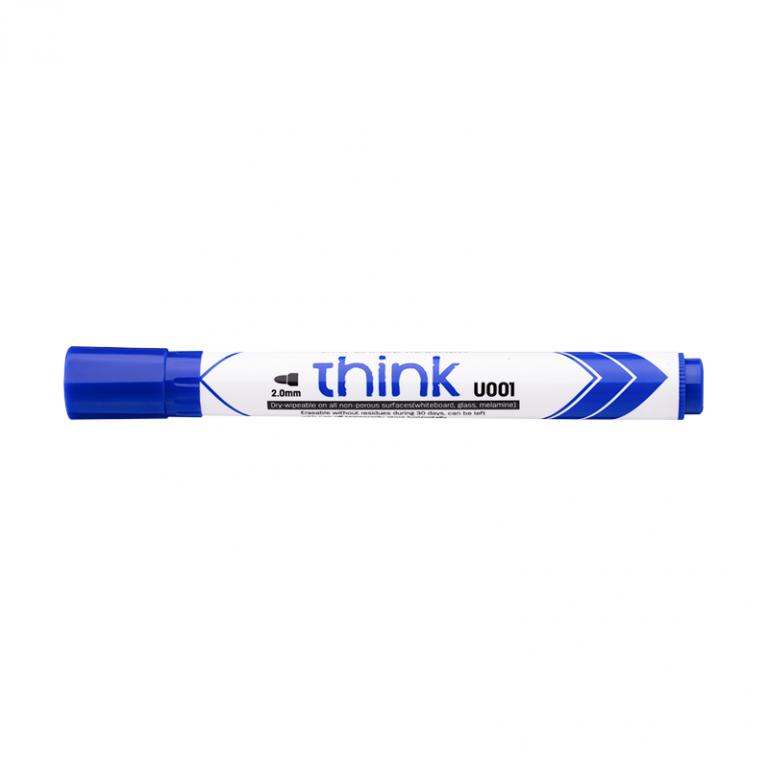 Nutrinamų žymeklių Think rinkinys 4 spalvos apvaliu galu Deli