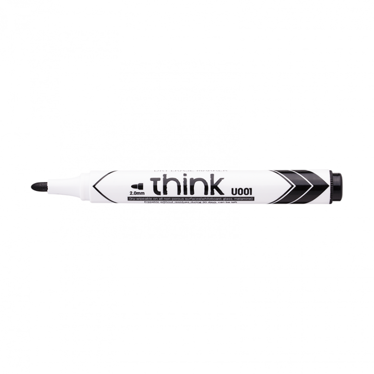Nutrinamų žymeklių Think rinkinys 4 spalvos apvaliu galu Deli
