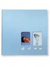 Albumas 30x31 cm, 60 puslapių, GB Baby First Step, mėlynas, su dėžute