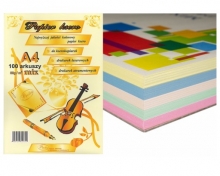 Spalvotos popierius A4, 80g.m2, 100 lapų - 5x20, pastelinės spalvos, Mix Penword