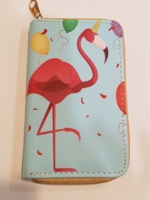 Piniginė su flamingo, pelėdos piešiniu 19x10x2.5cm