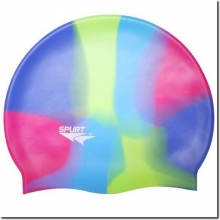 Plaukimo kepuraitė silikoninė SPURT MS53 marga rožinė-salotinė-mėlyna