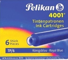 Rašalo kapsulių rinkinys Pelikan 4001mėlynos sp. 6vnt.